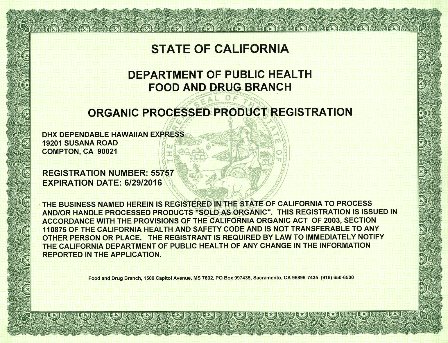 Product registration